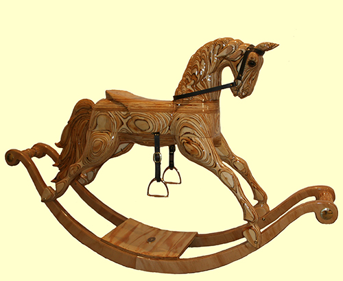 rocking horse clearcoat plywood